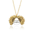 Sunshine Sunflower Necklace Women Men