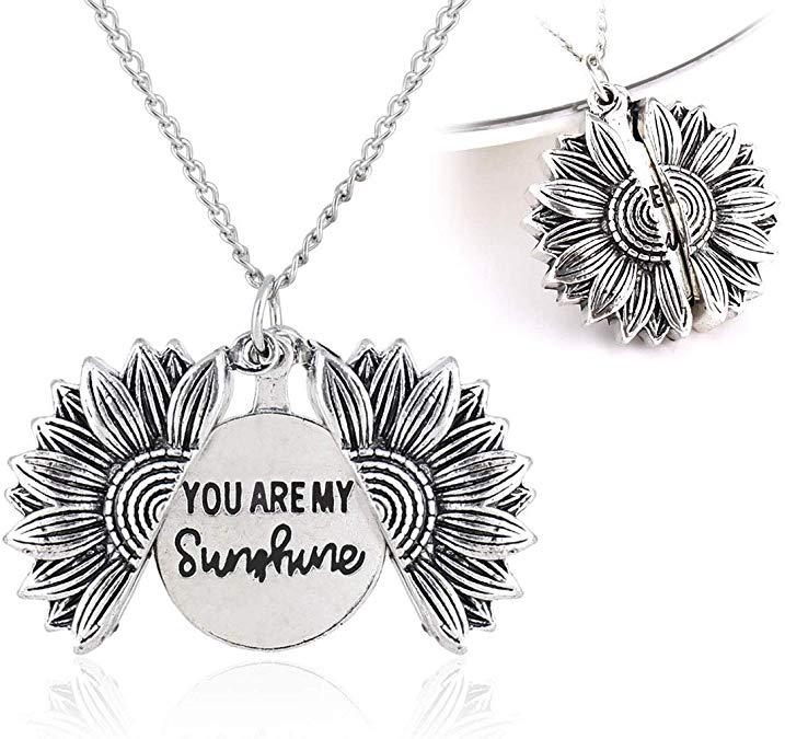 Sunshine Sunflower Necklace Women Men