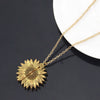 Sunshine Sunflower Necklace Women Men