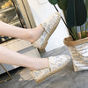 Flat Round Toe Women's Single Shoes Hemp Rope Straw Shoes Women