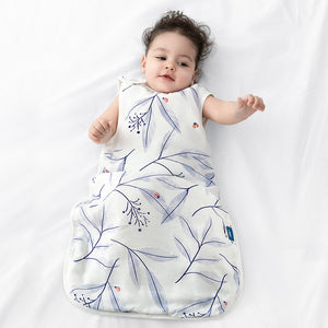 Summer Thin Short-Sleeved Children's Bamboo Cotton Gauze Anti-Kick And Baby Sleeping Bag