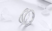 S925 Trend Sterling Silver Jewelry Ring Set With Diamonds For Men And Women Couples Scr463