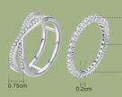 S925 Trend Sterling Silver Jewelry Ring Set With Diamonds For Men And Women Couples Scr463