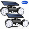 30led Solar Round With Rotating Two-head Spotlight Solar Garden Light Garden Light