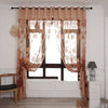 Modern and simple flower blooming rich and honorable big peony jacquard burnt-out window screen curtain