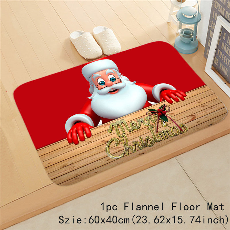 Christmas carpet flannel mat