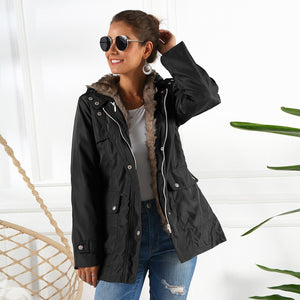 Cotton-padded Jacket Women's Mid-length Thickened Coat