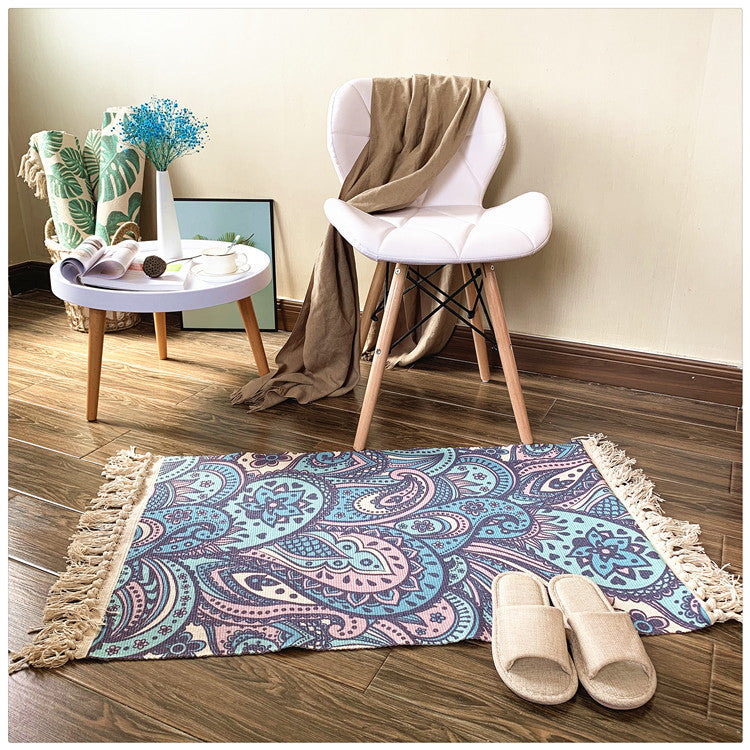 Woven household tassel carpet