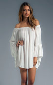 trade dress, off shoulder one piece dress