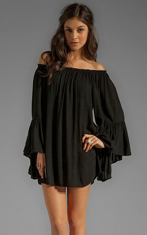 trade dress, off shoulder one piece dress