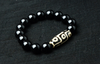 Natural black agate bracelet men and women bracelets ethnic style retro black agate nine eyes beads beads gift jewelry