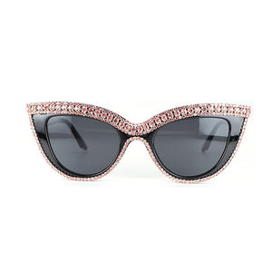 Ladies Fashion Diamond Cat Eye Sunglasses