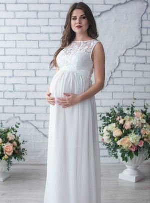 Lace Sleeveless Maternity Dress