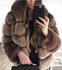 Women Luxury Winter Warm Fluffy Faux Fur Short Coat Jacket