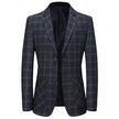 Casual Suit Men's Spring And Autumn New Middle-Aged Men's Business Plaid Small Suit