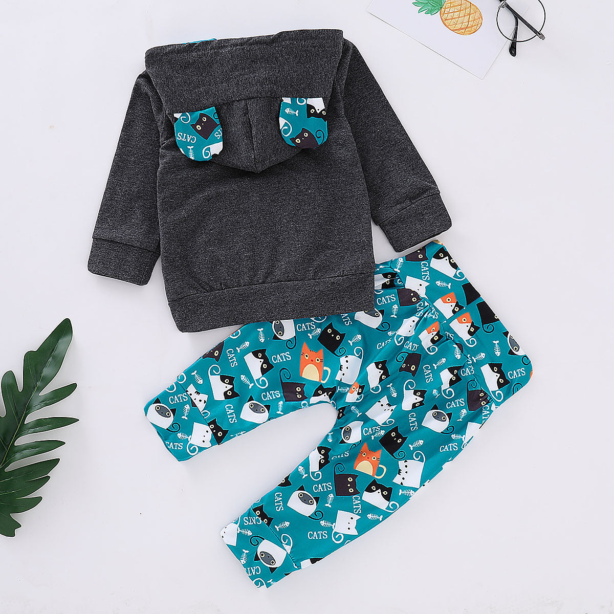 Cute cat print set