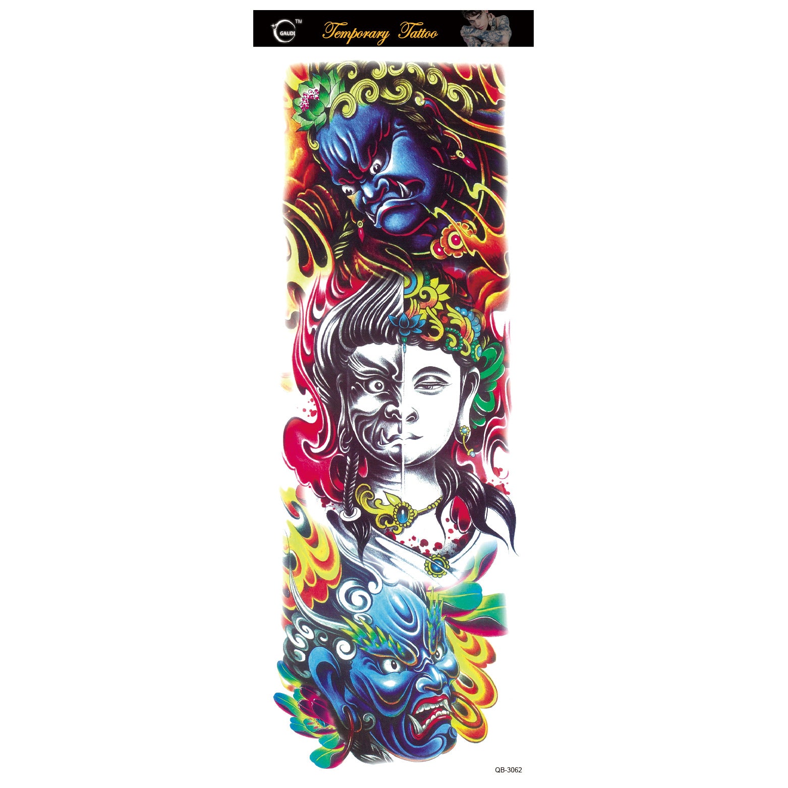 Waterproof Big Picture Full Arm Tattoo Sticker