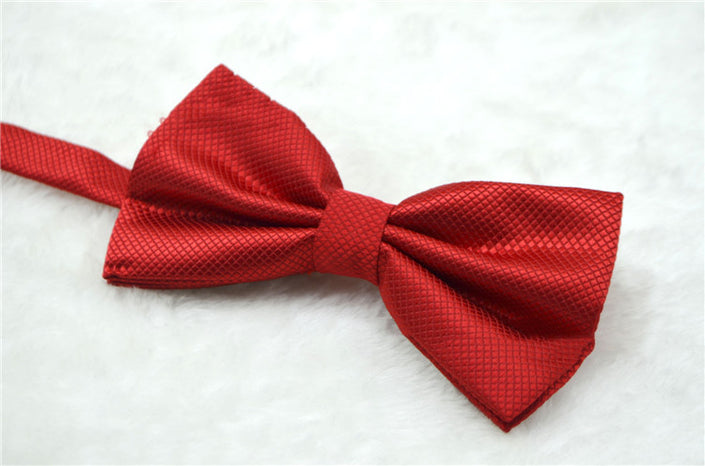 Men and women solid color bow tie