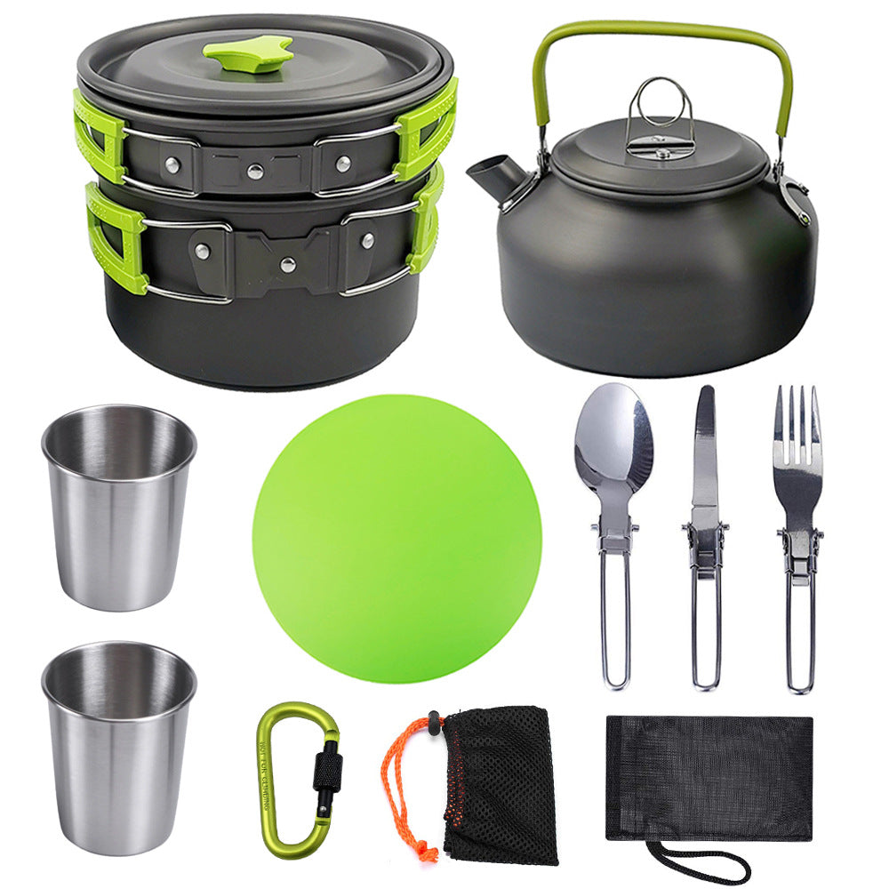 Outdoor Camping Cookware Travel Tableware Cutlery Utensils Hiking Picnic Camping Cookware Set