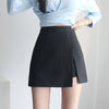 Women's Leather Skirt Package Hip Slit