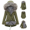 Large fur collar padded women's padded jacket