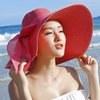 Beach sun protection straw hat