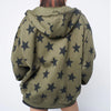 Retro XINGX Printed Casual Hooded Loose Sweater