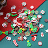 Christmas 6-grid Boxed Cartoon Soft Pottery Suit Decorative Materials