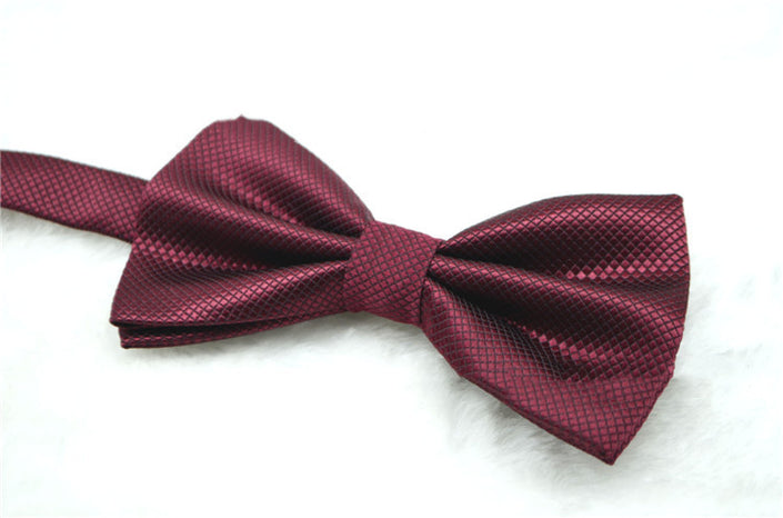 Men and women solid color bow tie