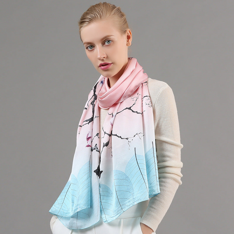 Silk digital inkjet scarf