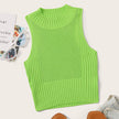 New Women's Hollow-out Solid Color Knitted Navel Vest