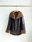 Nordic Leather Overcoat Coat For Women