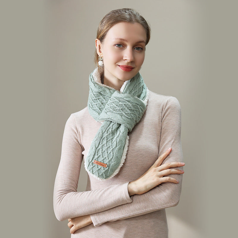 USB Electric Heating Scarf Knitted Jacquard