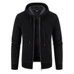 Knitwear Men's Hooded Sweater Fleece-lined Velvet-added Thickness Fleece-lined Warm Cardigan Coat