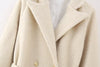 Women's Autumn Loose Cotton-padded Collar Long Woolen Coat