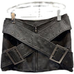 Cross Wide Belt Meter Matte Leather Hot Girl Skirt Hip Skirt