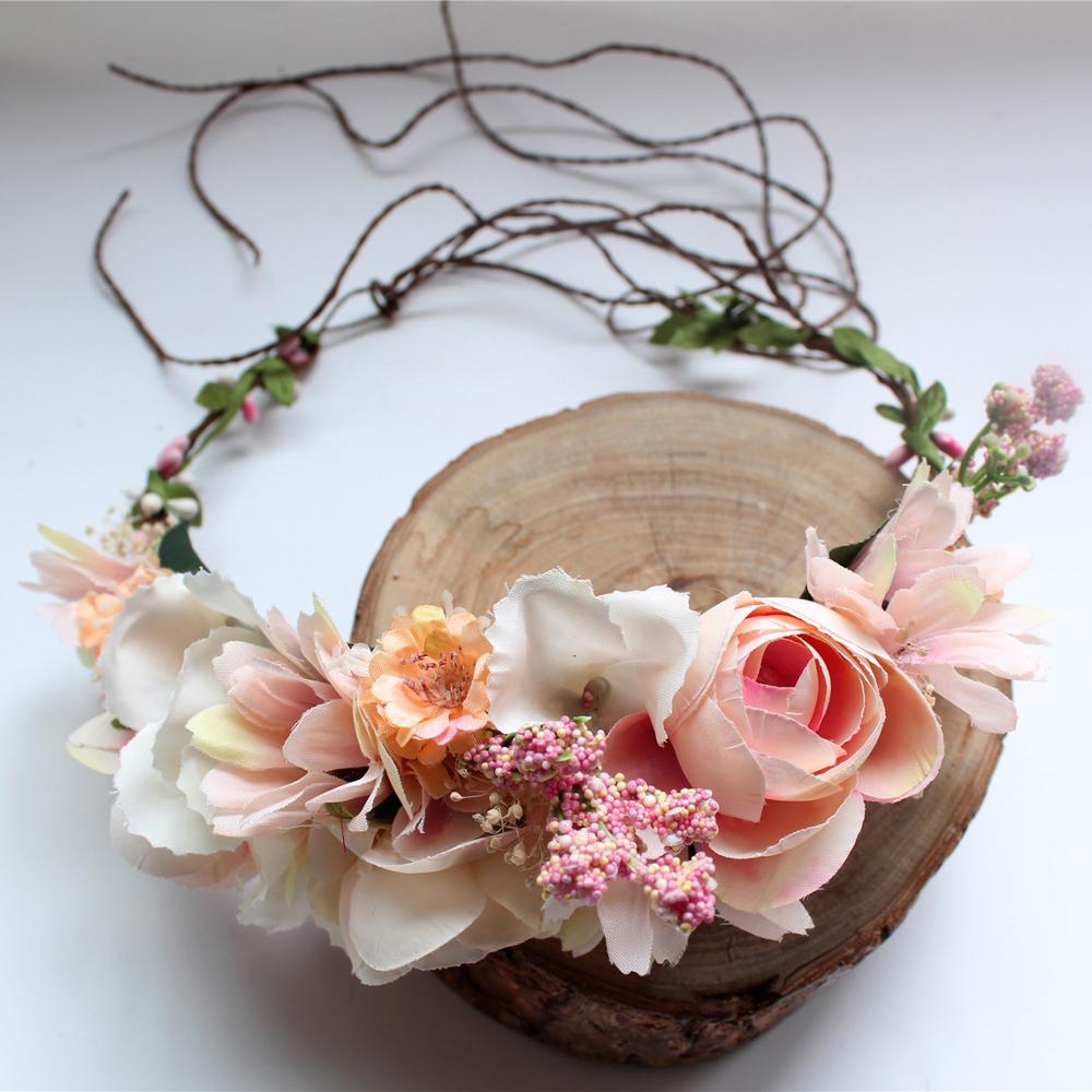 Flower girl flower bridesmaid wreath seaside