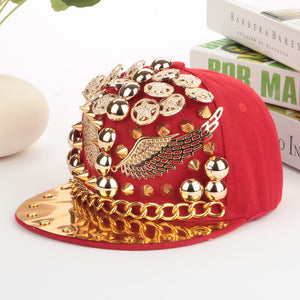 Studded wings baseball cap