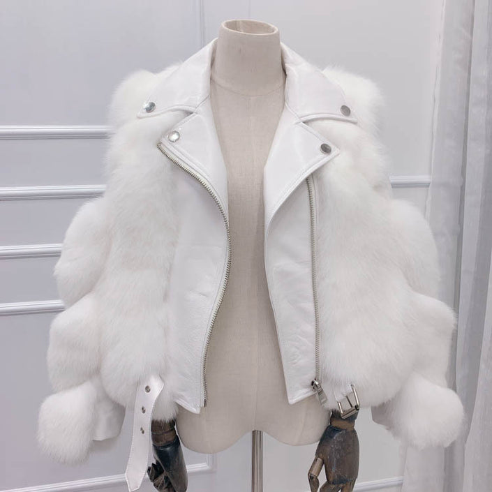 High Fox Fur Coat