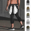 Running GYM Sports Shorts Men 2 In 1 Double-deck Quick Dry