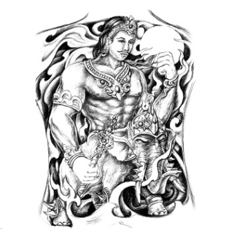 Waterproof full back tattoo sticker