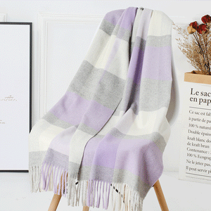 Wool Plaid Women Autumn And Winter Warm Scarf