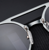 New men's polarized sunglasses Vintage round frame fashion sunglasses Aluminum magnesium glasses Driving sunglasses