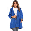 Jacket Solid Flowers Coats Big For women Trench Coat Puffy