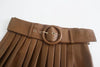 Women's PU Leather Pleated Skirt high quality Alpscommerce