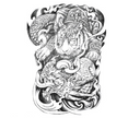 Waterproof full back tattoo sticker