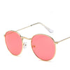 Round Frame Fashionable White Jingting Sunglasses