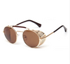 Light brown fashion steampunk sunglasses