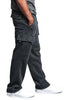 Casual multi-pocket loose straight-leg overalls