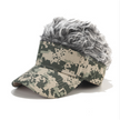 Fashion Men Women Casual Concise Sunshade Adjustable Camo Sun Visor Baseball Hat Spiked Hairs Wig Golf Caps Gorra Hombre Bone